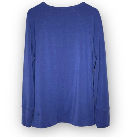 Athleta Blue Purple Crewneck Pullover Soft Sweatshirt Athleisure Women’s Large - Picture 2 of 10
